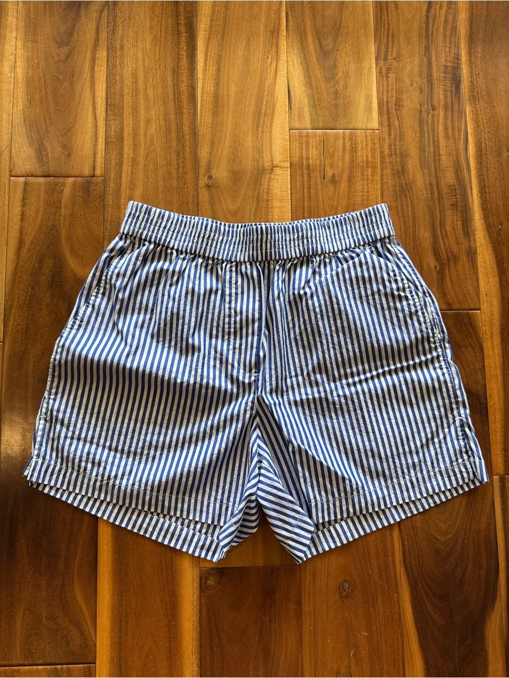 rag & bone Blue and White Striped shorts S 100% cotton